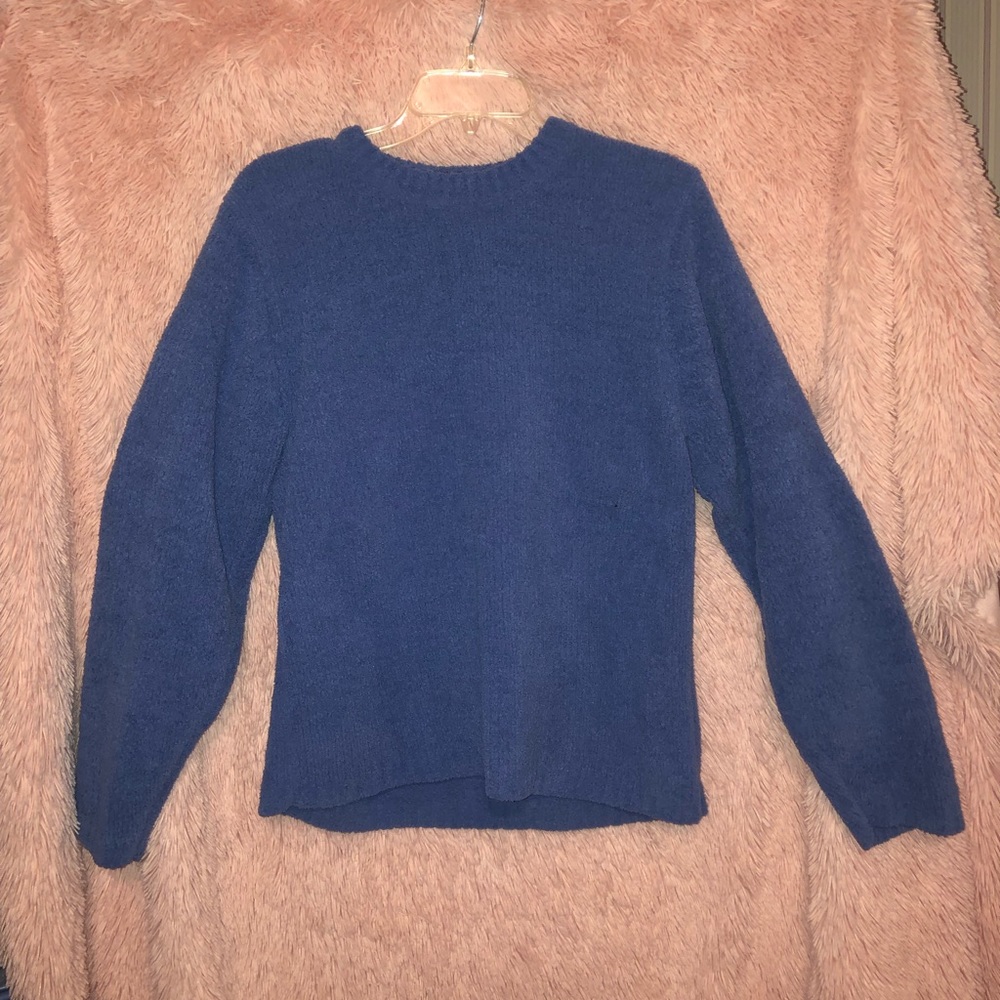 Fuzzy blue sweater